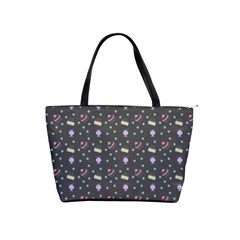 Cakes Yellow Pink Dot Sundaes Grey Shoulder Handbags by snowwhitegirl