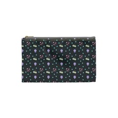 Cakes Yellow Pink Dot Sundaes Grey Cosmetic Bag (small)  by snowwhitegirl