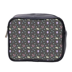 Cakes Yellow Pink Dot Sundaes Grey Mini Toiletries Bag 2-side by snowwhitegirl