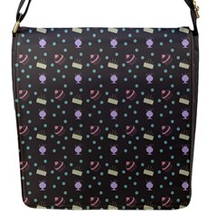 Cakes Yellow Pink Dot Sundaes Grey Flap Messenger Bag (s) by snowwhitegirl