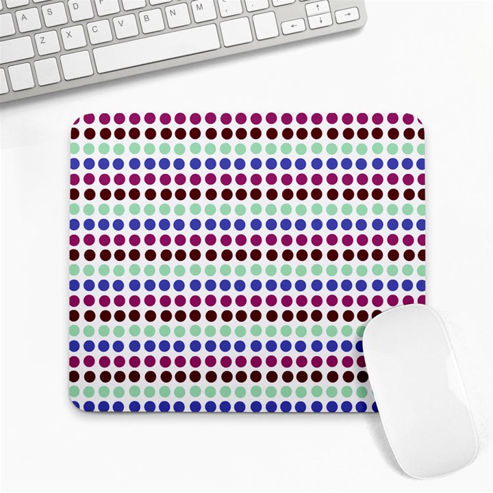 Multi White Dots Large Mousepads