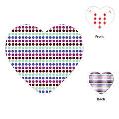 Multi White Dots Playing Cards (heart)  by snowwhitegirl