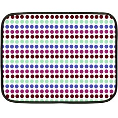 Multi White Dots Double Sided Fleece Blanket (mini)  by snowwhitegirl