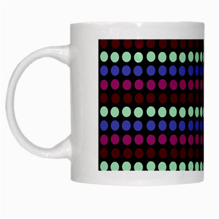 Multi Black Dots White Mugs