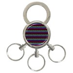 Multi Black Dots 3-Ring Key Chains Front