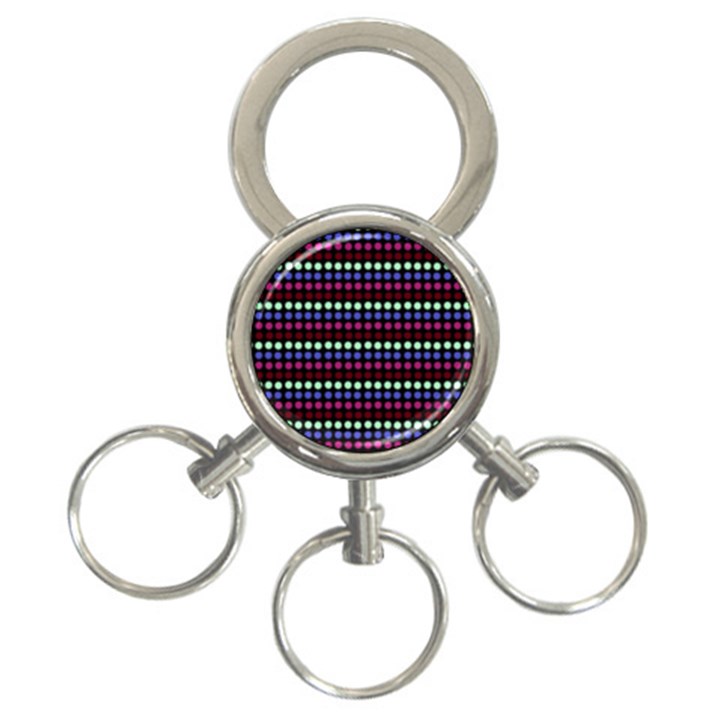 Multi Black Dots 3-Ring Key Chains