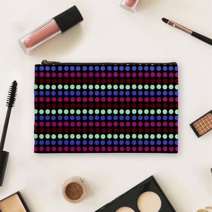 Multi Black Dots Cosmetic Bag (Medium) 