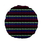 Multi Black Dots Standard 15  Premium Round Cushions Front