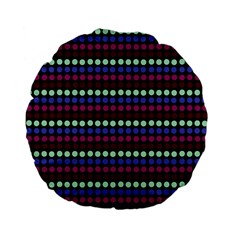 Multi Black Dots Standard 15  Premium Flano Round Cushions