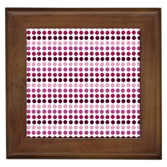 Pink Red Dots Framed Tiles by snowwhitegirl