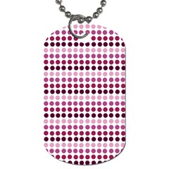 Pink Red Dots Dog Tag (one Side)