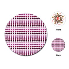 Pink Red Dots Playing Cards (round)  by snowwhitegirl