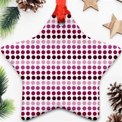 Pink Red Dots Star Ornament (two Sides) by snowwhitegirl