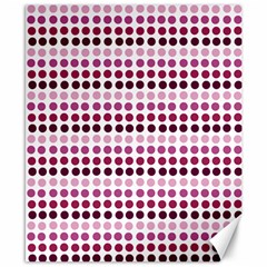 Pink Red Dots Canvas 8  X 10  by snowwhitegirl