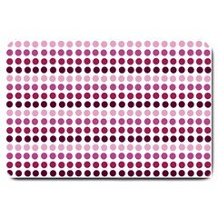 Pink Red Dots Large Doormat  by snowwhitegirl