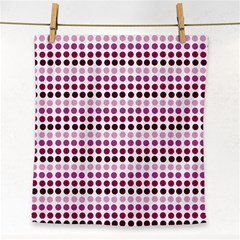 Pink Red Dots Face Towel by snowwhitegirl