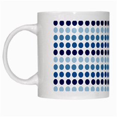 Blue Dots White Mugs by snowwhitegirl