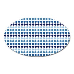 Blue Dots Oval Magnet