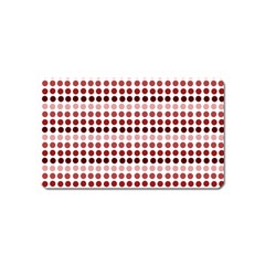 Reddish Dots Magnet (name Card)