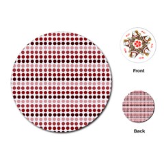 Reddish Dots Playing Cards (round)  by snowwhitegirl