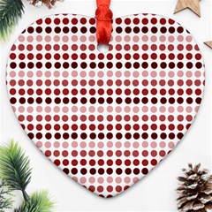 Reddish Dots Heart Ornament (two Sides) by snowwhitegirl