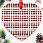 Reddish Dots Heart Ornament (Two Sides) Front