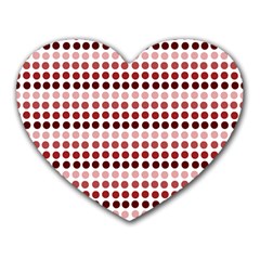 Reddish Dots Heart Mousepads by snowwhitegirl