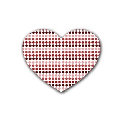 Reddish Dots Heart Coaster (4 Pack)  by snowwhitegirl