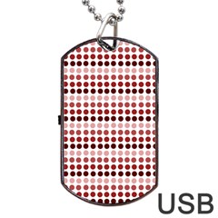 Reddish Dots Dog Tag Usb Flash (two Sides) by snowwhitegirl