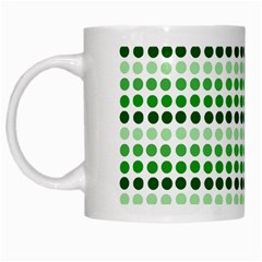 Greenish Dots White Mugs by snowwhitegirl