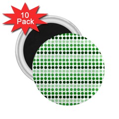 Greenish Dots 2 25  Magnets (10 Pack)  by snowwhitegirl