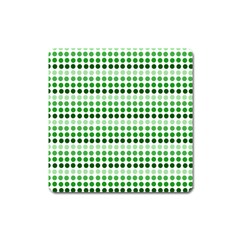 Greenish Dots Square Magnet