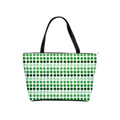 Greenish Dots Shoulder Handbags by snowwhitegirl