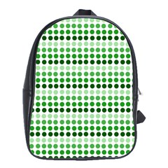 Greenish Dots School Bag (large) by snowwhitegirl