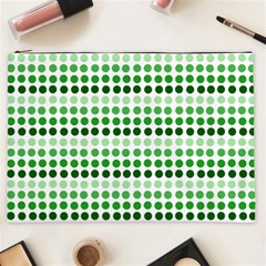 Greenish Dots Cosmetic Bag (xxl)  by snowwhitegirl