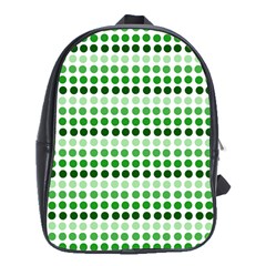 Greenish Dots School Bag (xl) by snowwhitegirl