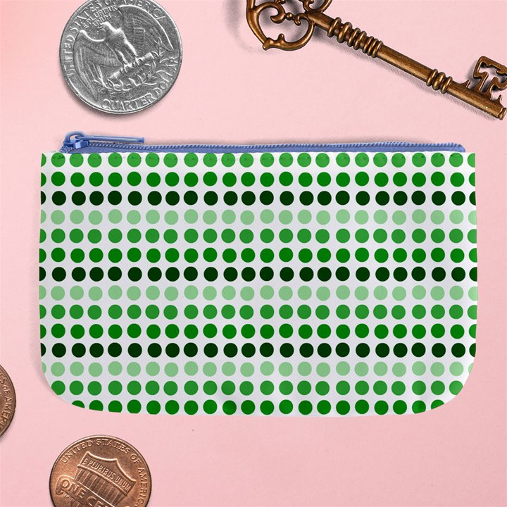 Greenish Dots Large Coin Purse