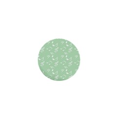 Mint Green White Music 1  Mini Buttons by snowwhitegirl