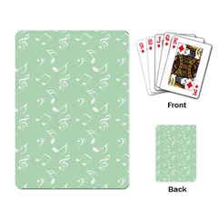 Mint Green White Music Playing Card by snowwhitegirl