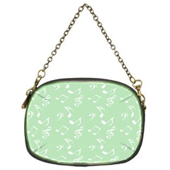 Mint Green White Music Chain Purses (two Sides)  by snowwhitegirl