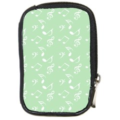 Mint Green White Music Compact Camera Cases by snowwhitegirl