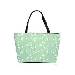 Mint Green White Music Shoulder Handbags by snowwhitegirl