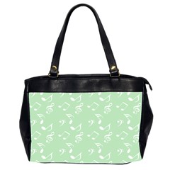 Mint Green White Music Office Handbags (2 Sides) 