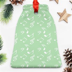 Mint Green White Music Bell Ornament (two Sides) by snowwhitegirl