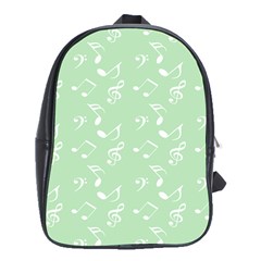 Mint Green White Music School Bag (xl) by snowwhitegirl