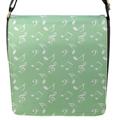 Mint Green White Music Flap Messenger Bag (s) by snowwhitegirl