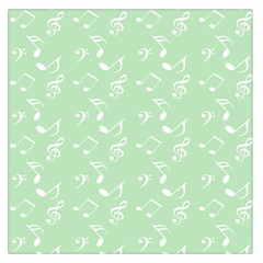 Mint Green White Music Large Satin Scarf (square) by snowwhitegirl