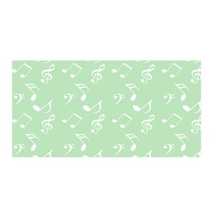 Mint Green White Music Satin Wrap by snowwhitegirl