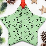 Mint Green Music Ornament (Star) Front