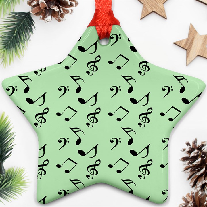 Mint Green Music Ornament (Star)